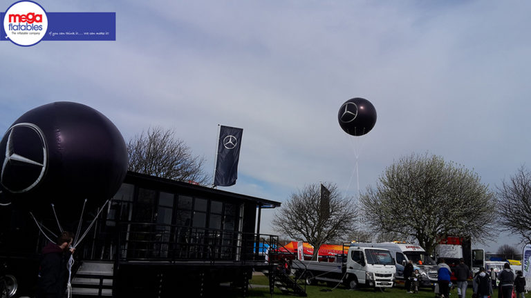 Mercedes spheres at Megaflatables