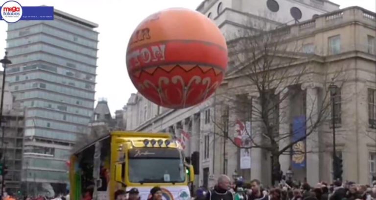 NY Red & Orange Advertising Inflatable Sphere