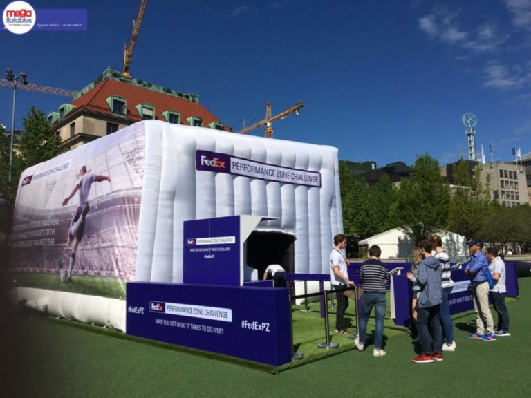 Giant Inflatable FedEX Performance Zone Challenge Cube Inflatable