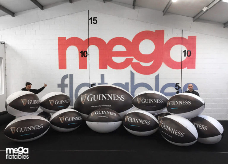 Inflatable Guinness Branded Rugby Balls