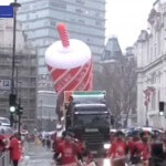 Inflatable drink in parade