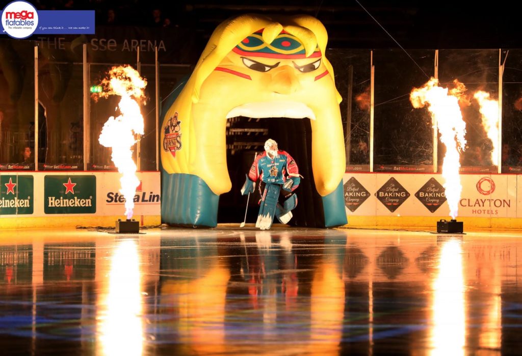 inflatable giants hockey entrance