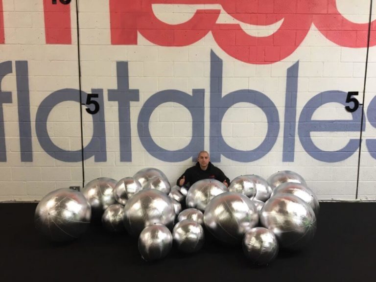 Silver Inflatable Spheres Multi Sizes