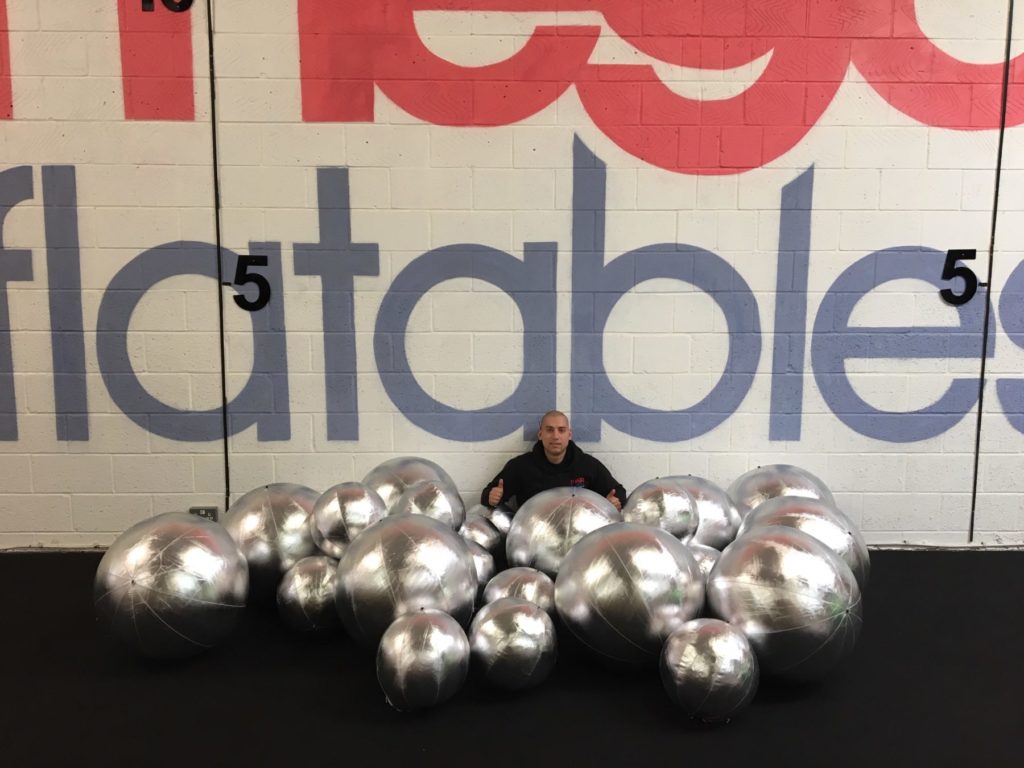 Inflatable Chrome Wrapped Spheres