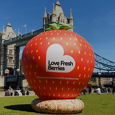 Inflatable Mega Strawberry Love Fresh Berries