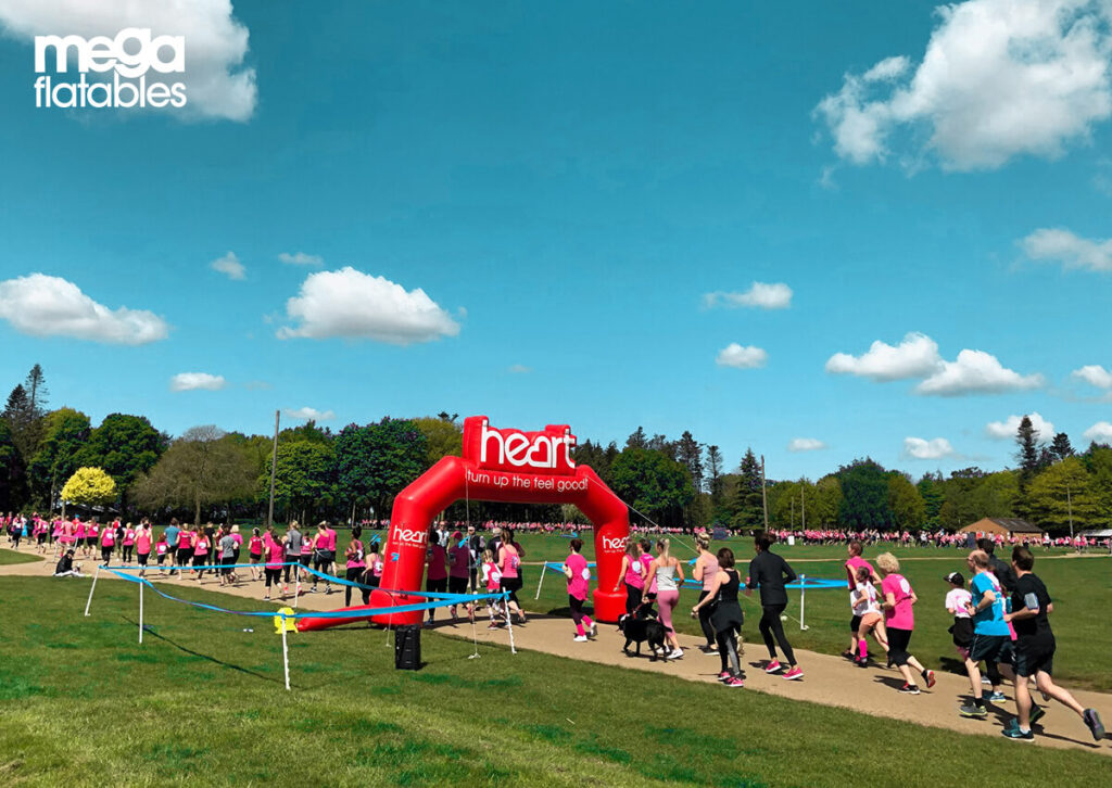 Inflatable Heart radio Race Arch