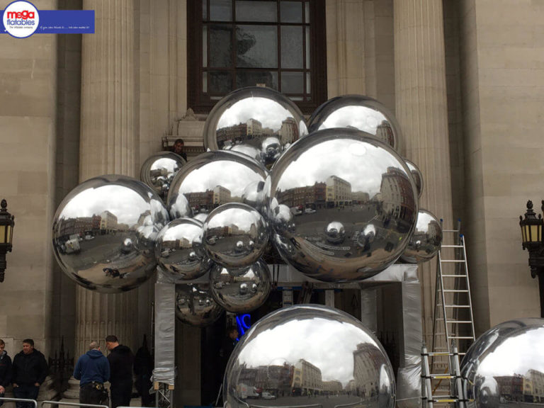 Multiple Inflatable Chrome Spheres