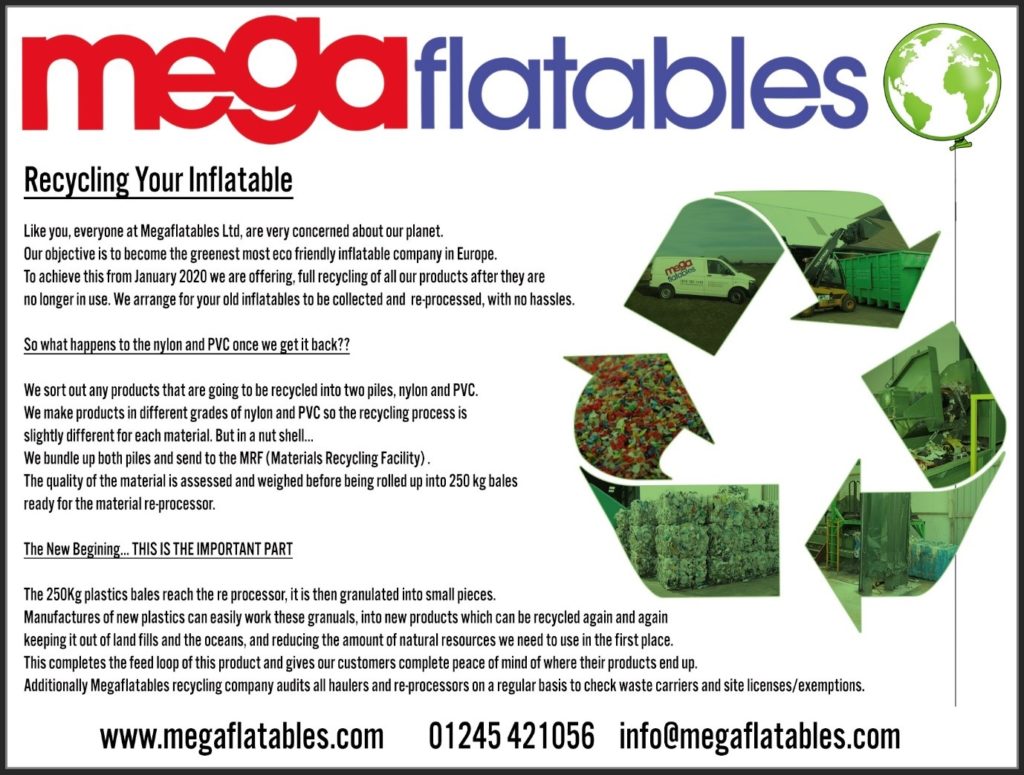 Recycled Inflatables, Eco Friendly Advertising Megaflatables