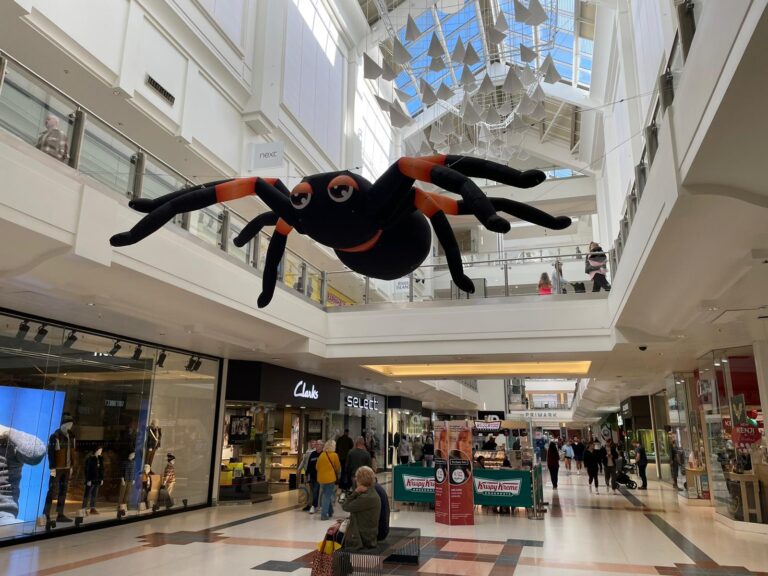 Giant inflatable Halloween spider