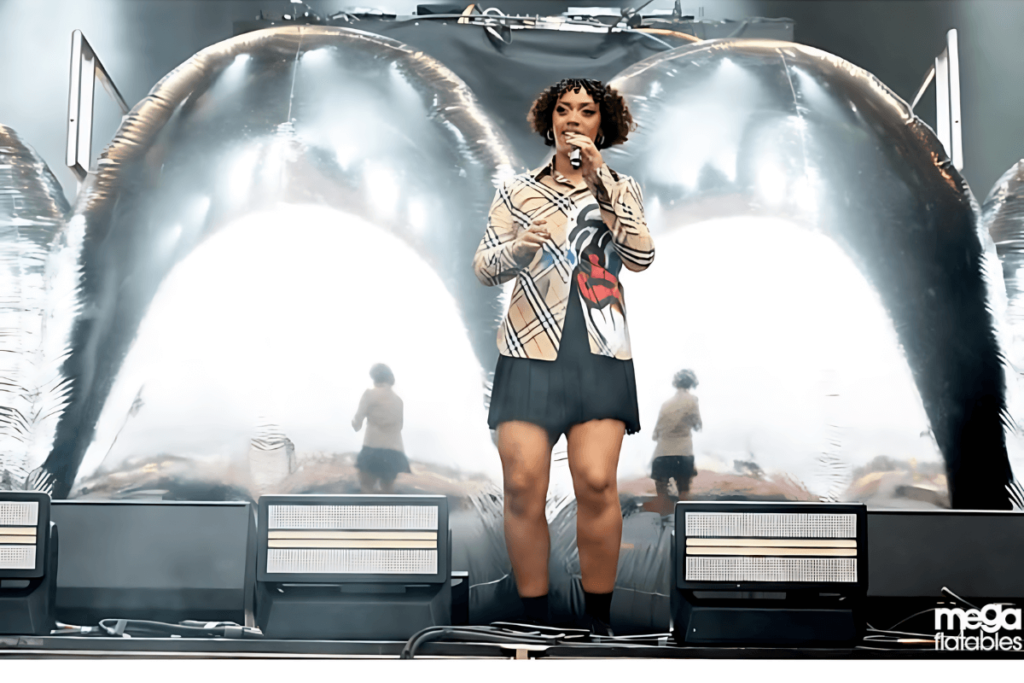 Nia archives Glasto stage inflatable teeth